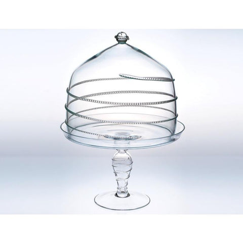 Juliska Amalia Lg Cake Dome/Pedestal Set Clear