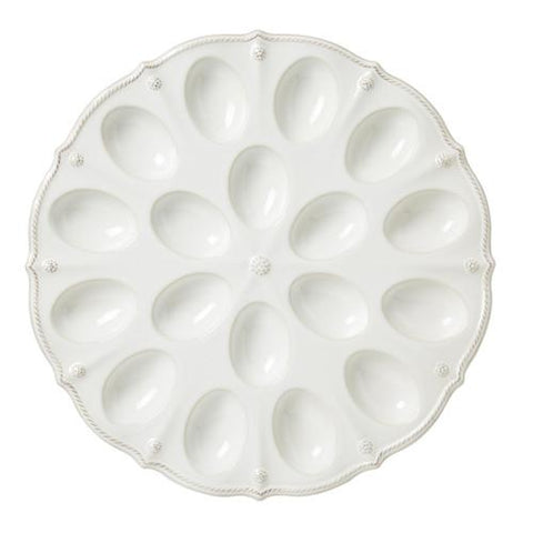 Juliska Berry and Thread Whitewash Deviled Egg Platter