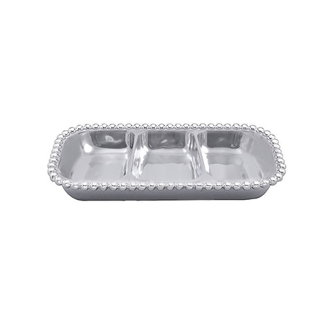 Mariposa Brillante Pearled 3- Section Server