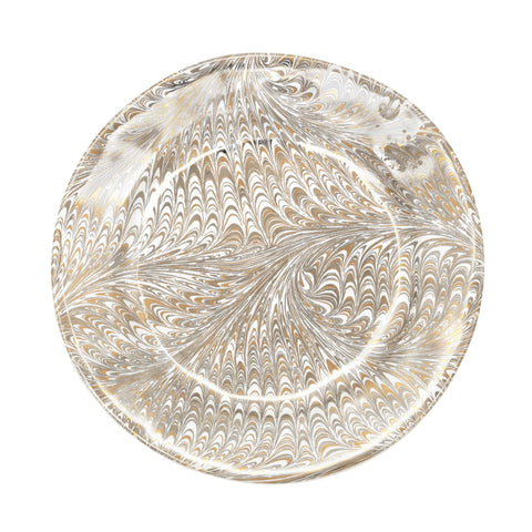 Juliska Firenze Marbleized Medici Dessert/Salad Plate Gold/Platinum