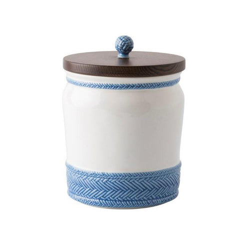 Juliska Le Panier Delft Canister with Wooden Lid