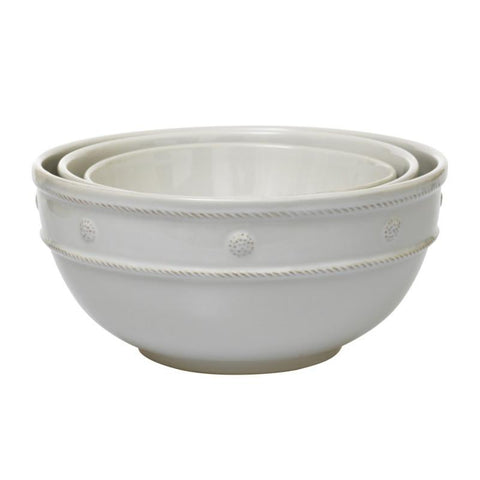 Juliska Berry and Thread Mixing Bowls Set/3 Whitewash