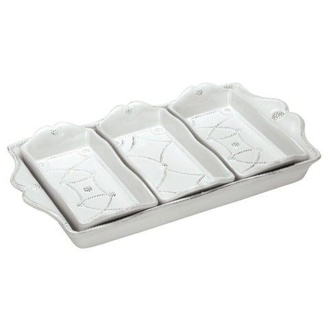 Juliska Jardins du Monde Whitewash Villandry Triple Server