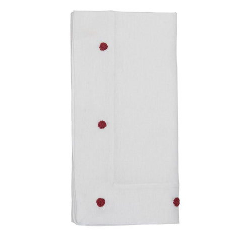 Juliska Berry Embroidered Ruby Napkin