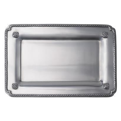 Berry and Thread Hand Cast Aluminium Sm Rectangular Gift Tray Bright Satin
