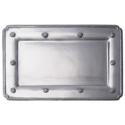 Berry and Thread Hand Cast Aluminium Md Rectangular Gift Tray Bright Satin