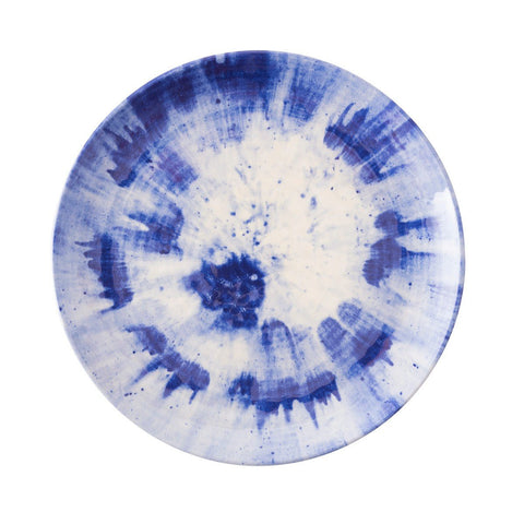 Juliska Al Fresco Splatter and Spin Melamine Indigo Dinner Plate