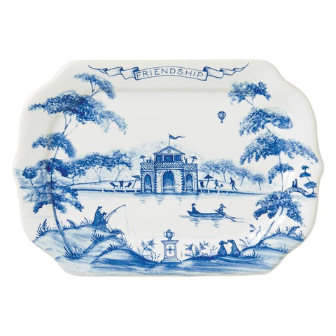 Juliska Country Estate Delft Blue "Friendship" Gift Tray