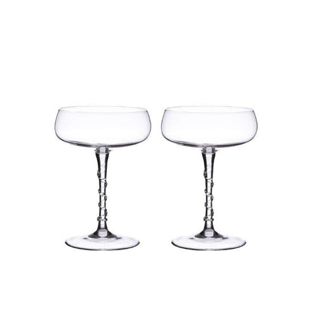 Juliska Amalia Champagne Coupe Glass Set of 2