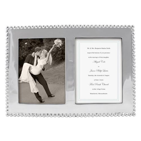 Mariposa Beaded 5x7 Double Frame