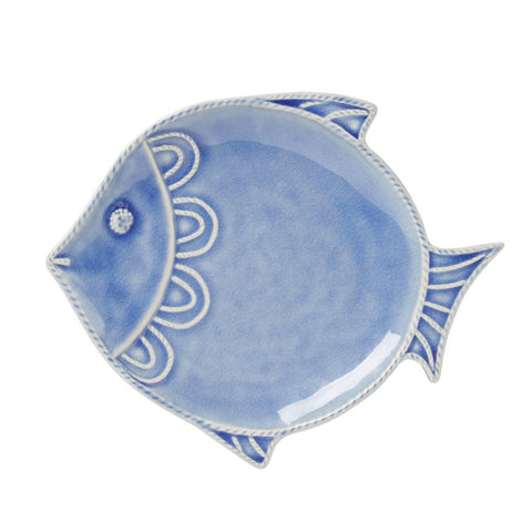 Juliska Berry and Thread Delft Blue Crackle Fish Dessert/Salad Plate