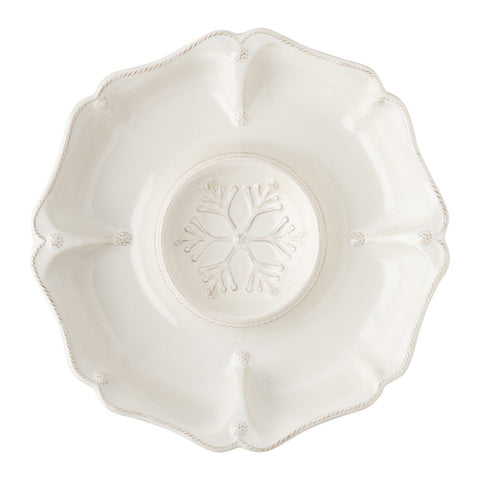 Juliska Berry & Thread Snowfall Whitewash Hors D'oeuvres Server