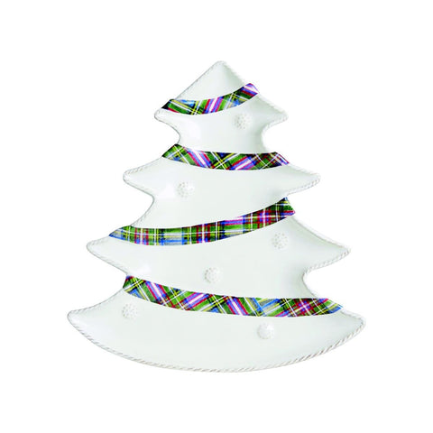 Juliska Berry & Thread Christmas Tree Party Plate