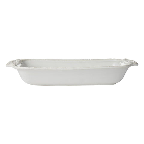 Juliska Le Panier Whitewash 16" Shallow Baker