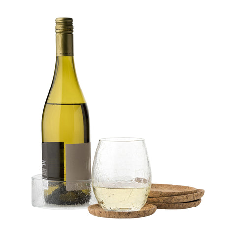 Juliska Quinta Hugo Natural Bottle & Beverage Coasters S/4