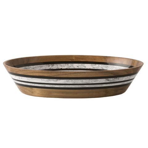 Juliska Stonewood Stripe Oval Serving Bowl