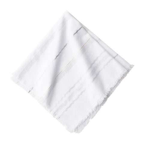 Juliska Variegated Metallic Stripe Gold/Silver Napkin