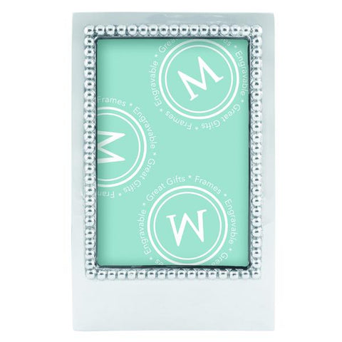 Mariposa Brillante Pearled Beaded 4x6 Verticle Frame